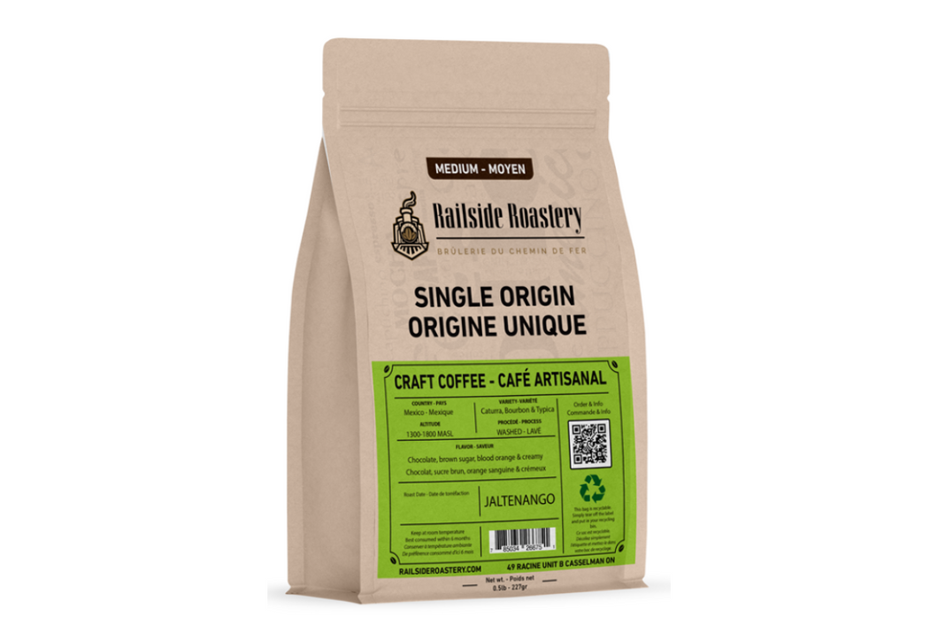 Craft Whole Grain Coffee Beans Single Origin Mexico Medium Roast
