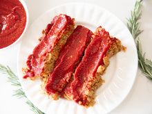 
                        
                          Load image into Gallery viewer, Chickpeas and Lentil Faux Meatloaf with a Paprika Tomato Sauce
                        
                      