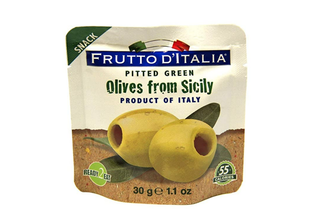 Collation d'olive verte dénoyauté