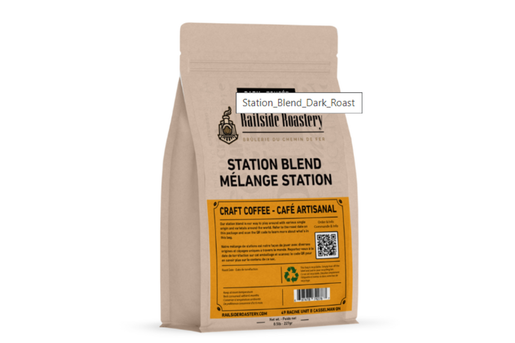 Craft Whole Grain Coffee Beans Station Blend Dark Roast