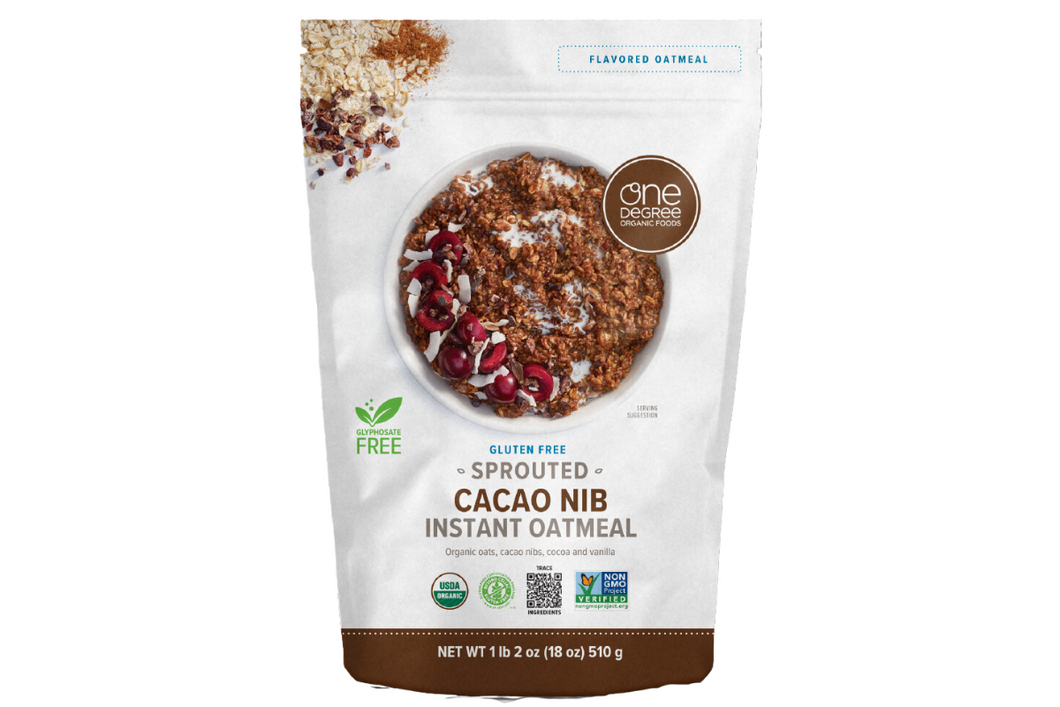 Cacao Nibs Instant Oatmeal by One Degree Organic Foods